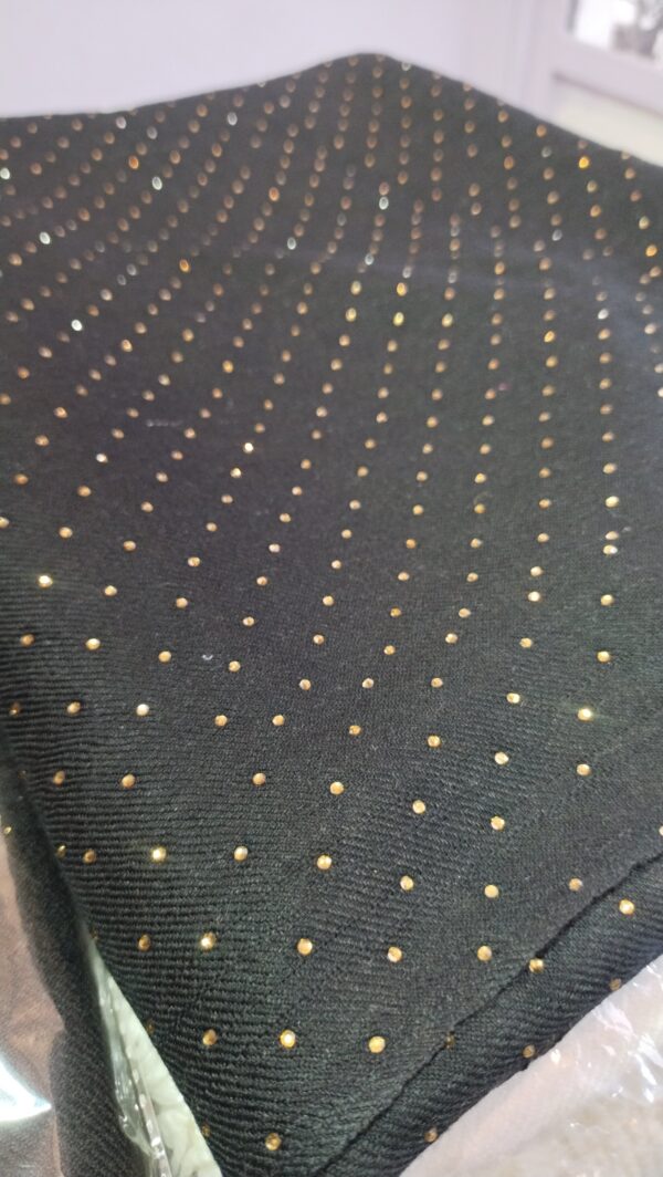 Black Shawl with traditional colorful smal gold dots